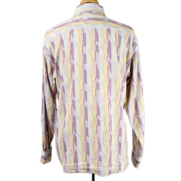 BUGATCHI UOMO Colorful Wave Pattern Button Shirt - Picture 3 of 5